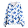 thumbnail image 6 of Gibobby Zip up Hoodie Sweatshirts for Women Casual Solid Color Long Sleeve Open Front Cardigan Pullover Tops with Pockets Jackets with Pockets(XXL,White), 6 of 7