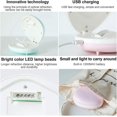 thumbnail image 4 of Colorful Rainbow LED Projection Lamp with Rare Pearl Shell Design - USB Rechargeable Night Light for Bedroom, Kids, Birthday, Valentine's Day - Pink, 4 of 5