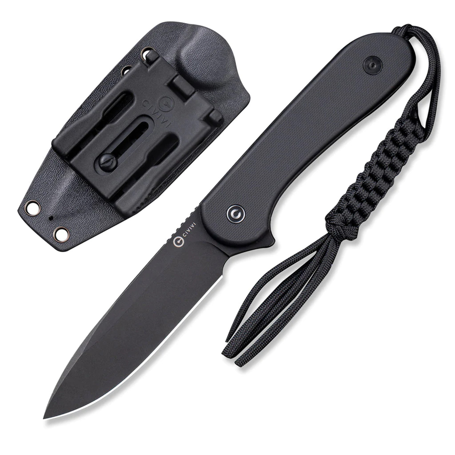 CIVIVI Knives Elementum Fixed Blade C2105A D2 Stainless Steel & Black G10 Hunting Knife