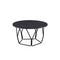 thumbnail image 1 of Benzara Table Basse Industrielle Ronde en Bois avec Base Géométrique, Noir, 1 of 2