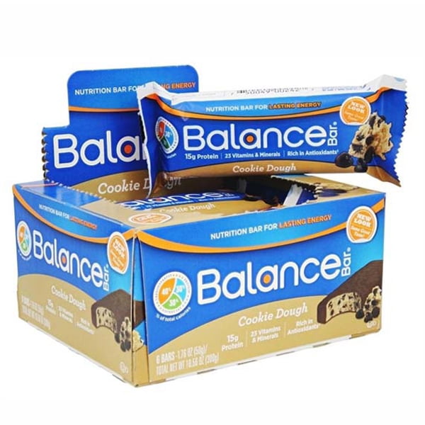 Balance Bar Cookie Dough Nutrition Bar 1.76 oz Bags Pack of 6 by