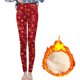 thumbnail image 4 of Mallas Navideñas Para Mujer, Mallas Con Forro Polar, Estampado Cálido, Ajustado, Grueso, de Felpa, Cintura de Lana, Pantalones Largos, Pantalones Odeerbi ODB193220, 4 of 5