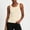 *White, variant on ClodeEU Women's Scoop Neck Ribbed Tank Top, Sleeveless Slim Fit Basic Cami Black,Women's Plus L