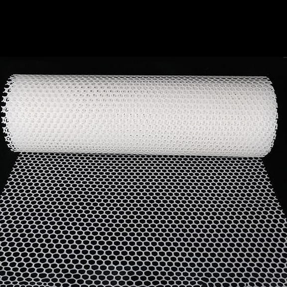 XIFENG Plastic Chicken Wire Mesh Fence Roll, Plastic Fencing Poultry Fencing Netting for Garden Fencing Farm Cats Dogs Rabbit Snake Animal Barrier(Size:0.7''mesh-65'L x 3.3'W Roll,Color:White)