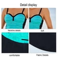 thumbnail image 3 of Womens Two Piece Bathing Suit Push Up Printed Tankini Swimsuits - Green, 3 of 5