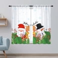 thumbnail image 2 of Goory Rideaux de Noël Luxe 2 Pcs Draperies Texturées en Lin Décoration Maison Rideau de Fenêtre Poche de Tringle Style Chambre-3 L:30 Pouces x H:65 Pouces, 2 of 6