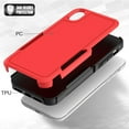 thumbnail image 5 of for iPhone XR Case: Dual Layer Protective Heavy Duty Cell Phone Case Shockproof Rugged Bumper Tough with Screen Protector - 16ft Military Grade Drop Tested for Appple iPhone XR (6.1 inch), Red, 5 of 15