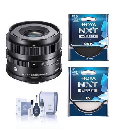 UPC: 0192223202795 | 24mm f/3.5 DG DN Contemporary Lens for Leica L  Bundle with Hoya NXT Plus 55mm UV+CPL Filter Kit  Cleaning Kit