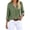 L-101Green383, variant on CUSTG Women Blouse Stylish Elegant Simple Plus Size Striped Long Sleeve V Neck Button Down Shirt Breathable Comfortable Top For Ladies Casual Daily Work And Office Wear,Blue,XL
