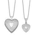 thumbnail image 1 of 925 Sterling Silver Butterfly Heart 18 Inch Locket Necklace 14 Pendant Set Charm, 1 of 6
