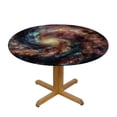 thumbnail image 3 of Orinice Spiral Galaxy Star Round Table Cover Stain Resistant Washable Indoor Outdoor Tablecloth Kitchen Dining Wedding Parties Picnic Farmhouse 100% Polyester Fiber 54-58, 3 of 8