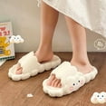 thumbnail image 5 of adviicd Slippers Girls Kids Cloud Slides Girls Boys Slip On Slide Sandals Comfort Non-Slip Thick Sole Slippers Summer Shower Shoes Pool Beach Water Shoes (White,11), 5 of 9