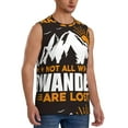 thumbnail image 2 of Disketp Not All Who Wander Are Lost4 Sleeveless Tshirts For Men, Muscle Shirts For Men Dry Fit Tank Top-Large, 2 of 8