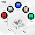 thumbnail image 2 of Paquete de 4 luces solares de ladrillo - Luces solares de cubitos de hielo Luces de camino de paisaje Camino de patio de jardín al aire libre, 2 of 5