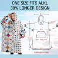 thumbnail image 4 of Oversized Wearable Blanket Hoodie,Colorful Geometric Diamond Pattern Sherpa Blanket Hoodie with Super Pockets,Super Warm Fuzzy Pullover for Women & Men, 4 of 6