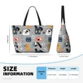 thumbnail image 4 of Pofeuu Dog Print Beach Bag,Waterproof Sandproof Beach Tote Bag, Large Capacity Foldable Beach Bags for Women, 4 of 7
