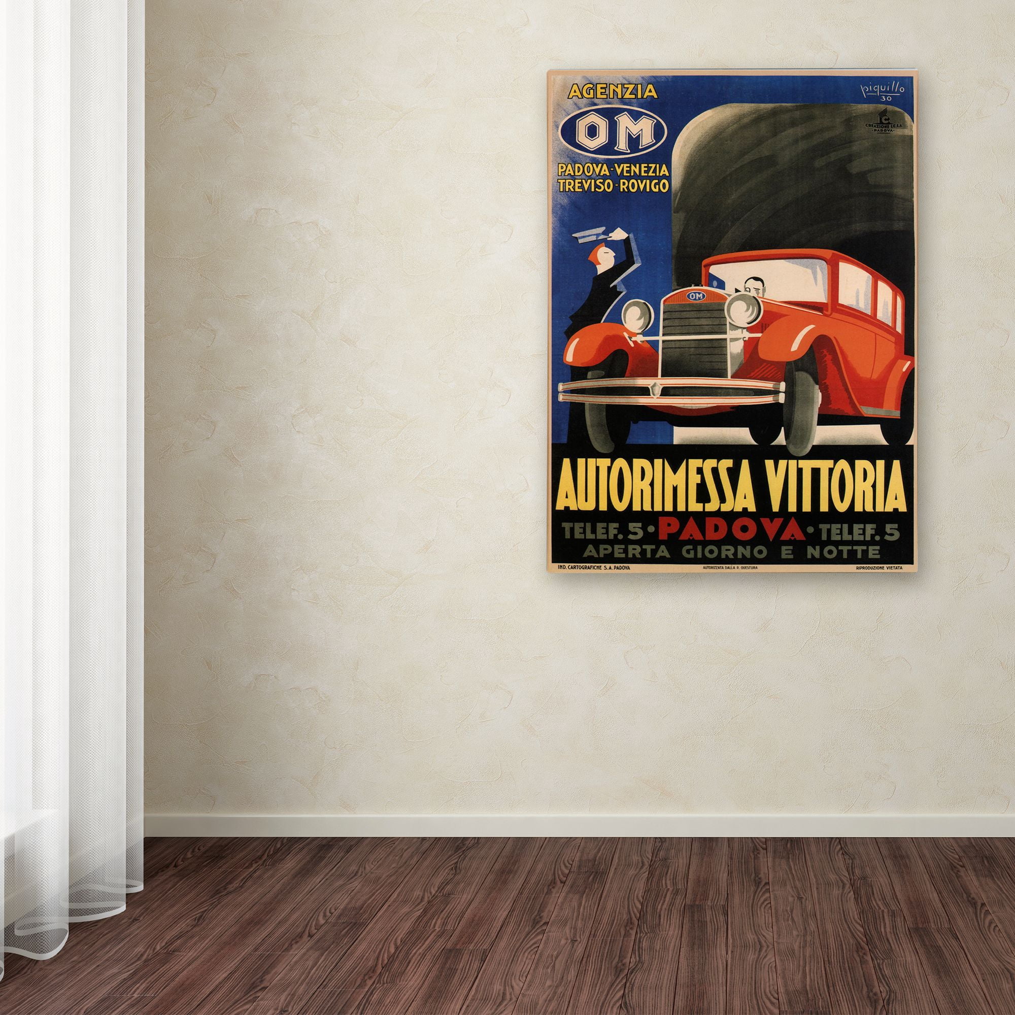 Trademark Fine Art 'Autorimessa-Vittoria' Canvas Art by Vintage Apple Collection