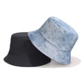 thumbnail image 3 of XYIYI Lindo sombrero de cubo para playa, sombreros de pescador para mujer, reversible de doble cara, 3 of 5