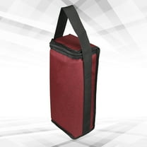 GOOHOCHY Insulated 2 Bottle Wine Carrier Tote Bag Wine for Travel Camping Picnic (Red)