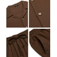 thumbnail image 5 of COOFANDY Men's 2 Piece Casual Linen Outfit - Beach Button Down Shirt & Loose Pant Sets, 5 of 6