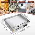 thumbnail image 5 of Jacgood 22" Electric Countertop Flat Top Griddle 110V 1600W Commercial Electric Griddle Non-Stick Restaurant Teppanyaki Grill Stainless Steel Adjustable Temperature Control, 5 of 9