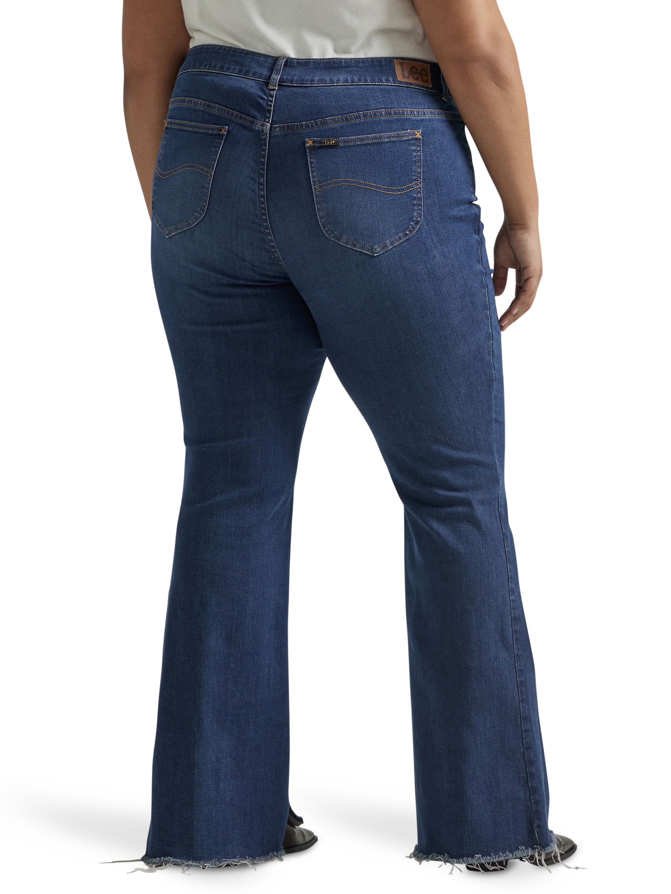 Lee® Women's Plus Heritage High Rise Flare Jean with Raw Hem