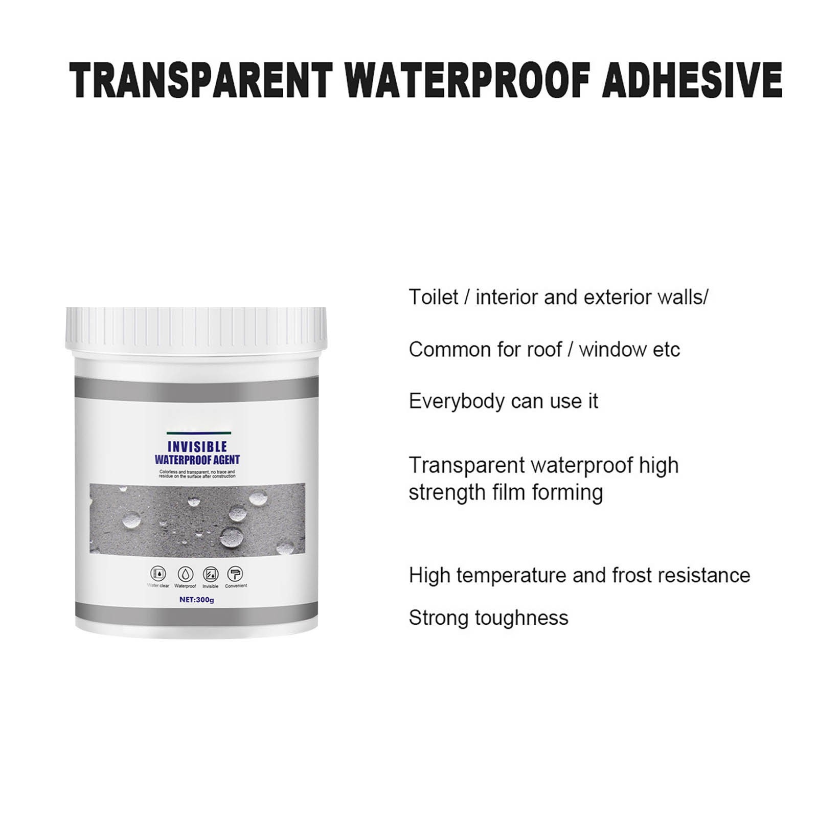 Aodebiao Clear, Stop Leaks Instantly, Waterproof Rubber Spray On Sealant Coating, Perfect for Gutters, Wood, RV, Campers, Roof Repair, Skylights, Windows, and More