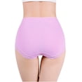 thumbnail image 6 of Virmaxy Womens Lace Period Underwear Panties Solid Lace Plus Size High Waist Leak Proof Cotton Crotch Shorts Underwear Panties Purple XXL, 6 of 6