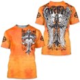 thumbnail image 1 of T-shirt cartoon cat bite knife creative pattern printing large size loose essentials short sleeve t, 1 of 3