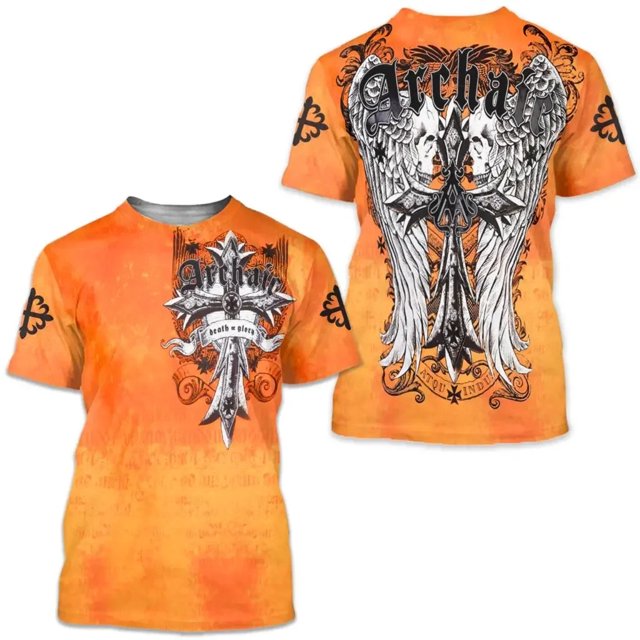 T-shirt cartoon cat bite knife creative pattern printing large size loose essentials short sleeve t