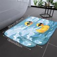 thumbnail image 4 of Cool Yellow Duck in Waves Flannel Bath Mat 16x24 Inches, Soft Absorbent Non-Slip Bathroom Rug, Machine Washable Floor Mat for Shower, 4 of 7