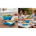 thumbnail image 3 of Set Ensaladera y Botanero 2 en 1 Resistente | Organizador de Botanas con Compartimentos | Ideal para Fiestas, Cocina, Picnics y Snacks en Casa | Práctico, Ligero y Duradero (Azul), 3 of 5