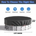 thumbnail image 5 of SHELTUSE Round Pool Cover, 12 ft Oxford Round Pool Solar Cover Above Ground with Steel Rope Inflatable Pools Cover for Swimming Pool, Black, 5 of 9