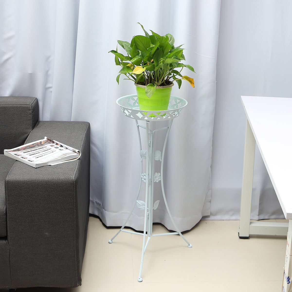 Details about   Metal Plant Pot Stand Holder Indoor Outdoor Garden Decor Flower Planter-Display 