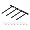 thumbnail image 1 of Uxcell 4Pack 7 Inch Wall Mounting Floating Shelf Bracket Hidden Shelf Support, Black, 1 of 5