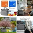 thumbnail image 3 of 15L Insulated Cooler Bag, Soft Insulated Cooler Bag, Large Capacity Waterproof Foldable Picnic Bag, Grey Meal Cooler Bag, 3 of 3