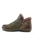 thumbnail image 3 of Spring Step L’Artiste Chesapeake Women’s Floral Bootie – Hand-Painted Leather Burnished Design – Bohemian Ruched Front, Flexible Sole, Inside Zipper Boots, 3 of 9