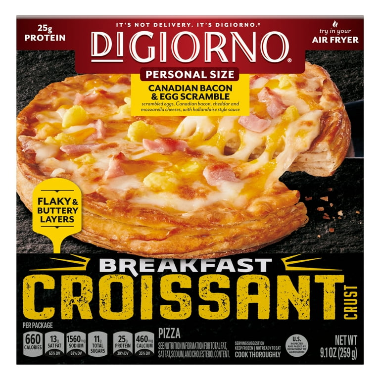 DiGiorno Frozen Pizza, Croissant Crust Canadian Bacon Egg 9.1oz