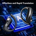 thumbnail image 3 of Open Ear Earbuds, Bluetooth 6.0 Wireless Earbuds with Ear Hooks, 64Hrs Playtime Bluetooth Headphones, HD Stereo Bass Over Ear Earphones, IP8 Waterproof Ear Buds for Workout/Running, Black, 3 of 9