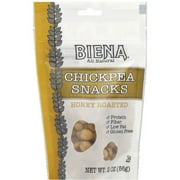 Biena All Natural Honey Roasted Chickpea Snacks, 2 oz, (Pack of 12)