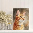 thumbnail image 2 of Orange Tabby Cat Portrait Canvas Wall Art，Animal Decor for Living Room Bedroom Cafe Gallery, 2 of 8
