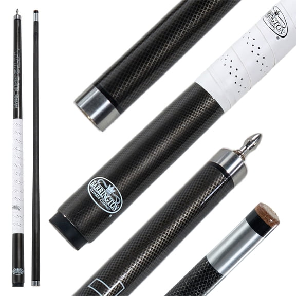 Barrington Billiards Titanium 58-inch Carbon Fiber Two-Piece Pool Cue with Quick-Release Joint and Anti-Slip Grip