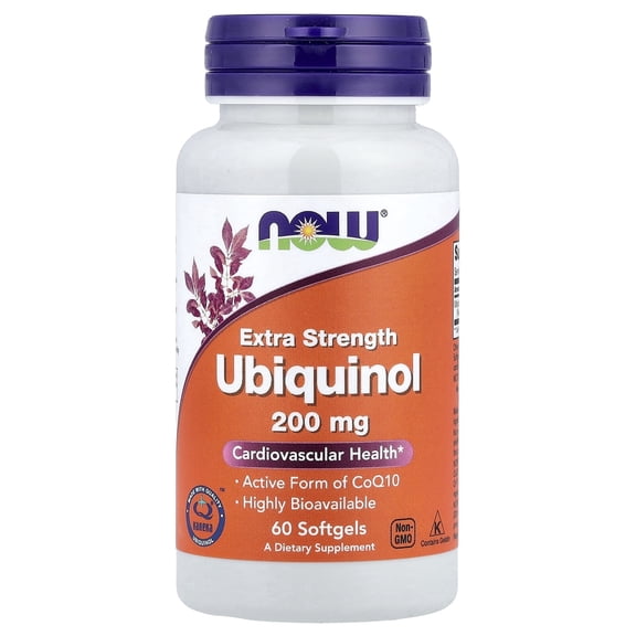 Now Foods Ubiquinol, Extra Strength 200 mg - 60 Softgels