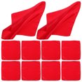 thumbnail image 4 of 50 Pcs Serviette Finition Satin Rouge pour Banquet de Mariage Fête Décorative, 4 of 8