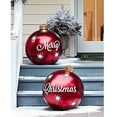 thumbnail image 3 of Outdoor Christmas Inflatable Ball，23.6 Inch Christmas Tree Decorations Ball with Specular Reflection，Giant PVC Holiday Decoration Ball for Home Christmas Festive Gift Ball ，Xmas (Yellow Snowflakes), 3 of 7