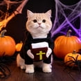 thumbnail image 6 of Pet Pastor Costume for Cats Dogs, Holiday Cos Outfit with Hood, Easy Wear Take Off Cute Photo Prop for Home Party Holiday, 6 of 6