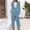 Blue, variant on Women's Two Piece Sets Pants Suits Dressy Business Casual Outfits Professional Blazer Pantsuits Set Work Office Blue XXXL