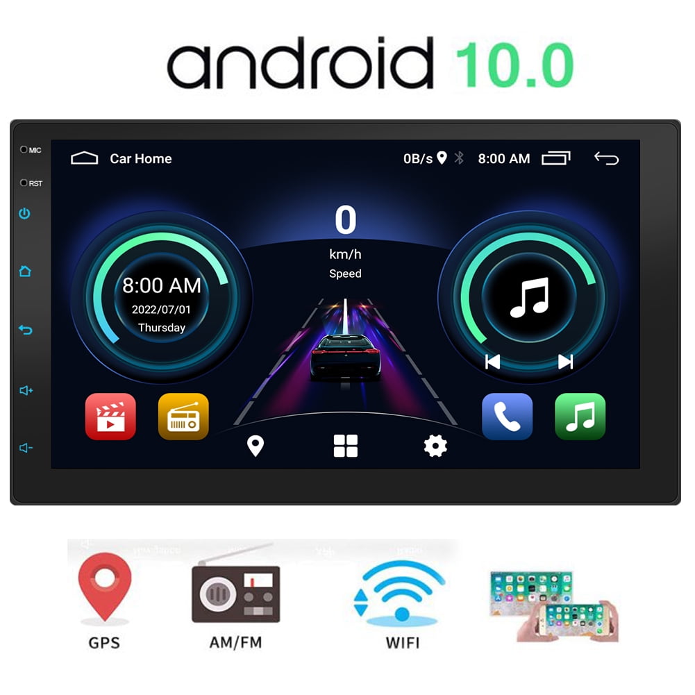 10.1" 1080P 2 Din Car Dash Stereo Player GPS Radio Bluetooth Wifi 4G Andriod 8.1 