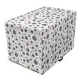 thumbnail image 1 of Bowling Dog Crate Cover, Realistic Graphic Game Scattered on Plain Backdrop Competition and Fun, Easy to Use Pet Kennel Cover for Medium Large Dogs, 35" x 23" x 27", Grey White Red, by Ambesonne, 1 of 6