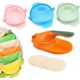 thumbnail image 1 of Dough Presser Dumpling Skin Maker with 3PC Dumpling Press Molds, Plastic Manual Dumpling Wrapper Presser for Making Chinese Dumpling Pie Ravioli Empanadas Quickly Save Manpower Convenient, 1 of 5
